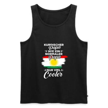 Kurdischer Papa Kurden Vater Vatertag Kurdistan - Männer Premium Bio Tank Top - Schwarz - Vorne - Michal (187cm)