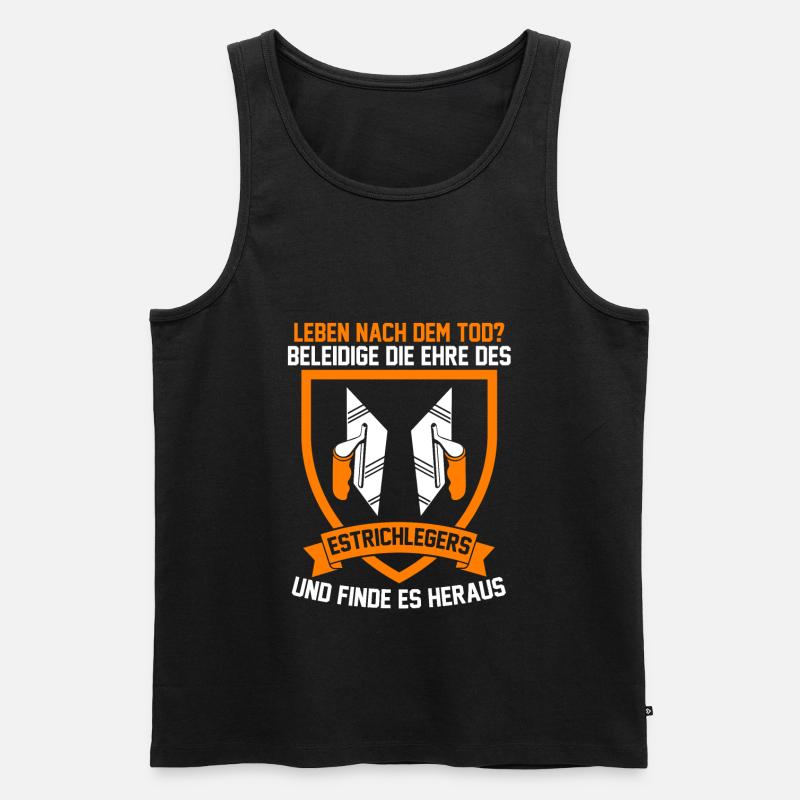 Estrichleger Baustelle Bodenleger - Männer Premium Bio Tank Top - Schwarz