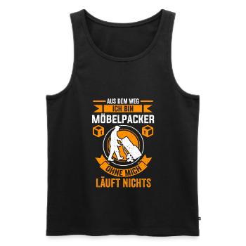 Möbelpacker Umzugsunternehmen - Männer Premium Bio Tank Top - Schwarz - Vorne - Michal (187cm)