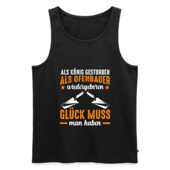 Ofenbauer Ofenbaumeister - Männer Premium Bio Tank Top - Schwarz - Vorne - AI Model Male 178 light (178cm)