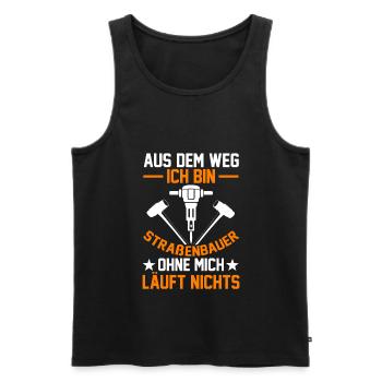 Straßenbauer - Männer Premium Bio Tank Top - Schwarz - Vorne - Michal (187cm)