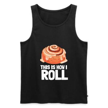 Cinnamon Roll Cinnamon Buns And Cinnamon Swirl - Débardeur bio Premium Homme - noir - Devant - Michal (187cm)