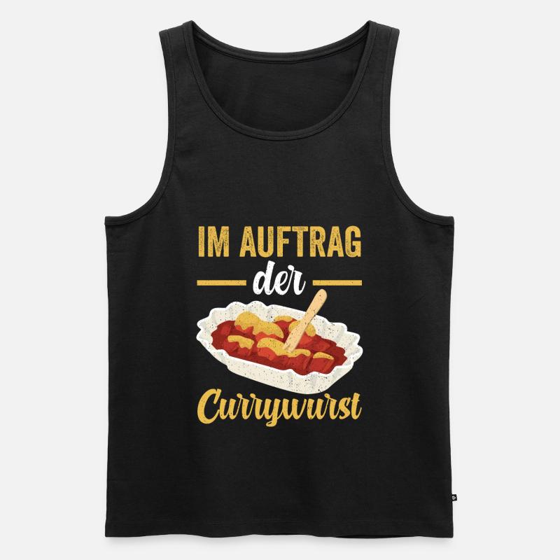 Im Auftrag der Currywurst - Männer Premium Bio Tank Top - Schwarz