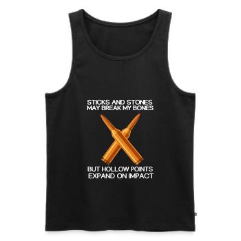Gunaholic Guns Lover & Pro Gun Laws Shooting Range - Männer Premium Bio Tank Top - Schwarz - Vorne - Michal (187cm)