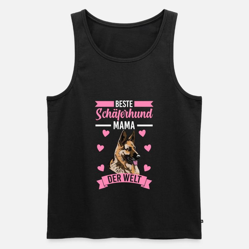 Deutscher Schäferhund Mama - Männer Premium Bio Tank Top - Schwarz