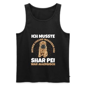 Shar Pei Hundebesitzer Hunde - Männer Premium Bio Tank Top - Schwarz - Vorne - Michal (187cm)