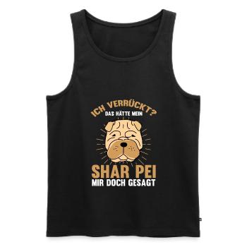 Shar Pei - Männer Premium Bio Tank Top - Schwarz - Vorne - AI Model Male 178 light (178cm)