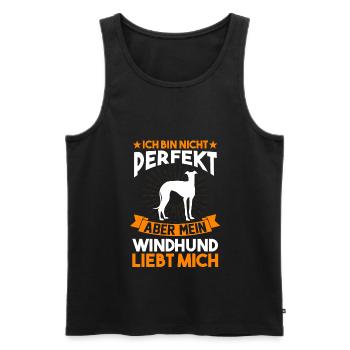 Hund Windhund Züchter Windhund - Männer Premium Bio Tank Top - Schwarz - Vorne - Michal (187cm)