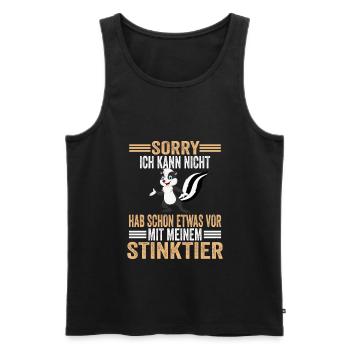 Stinktier Stinktiere - Männer Premium Bio Tank Top - Schwarz - Vorne - Michal (187cm)