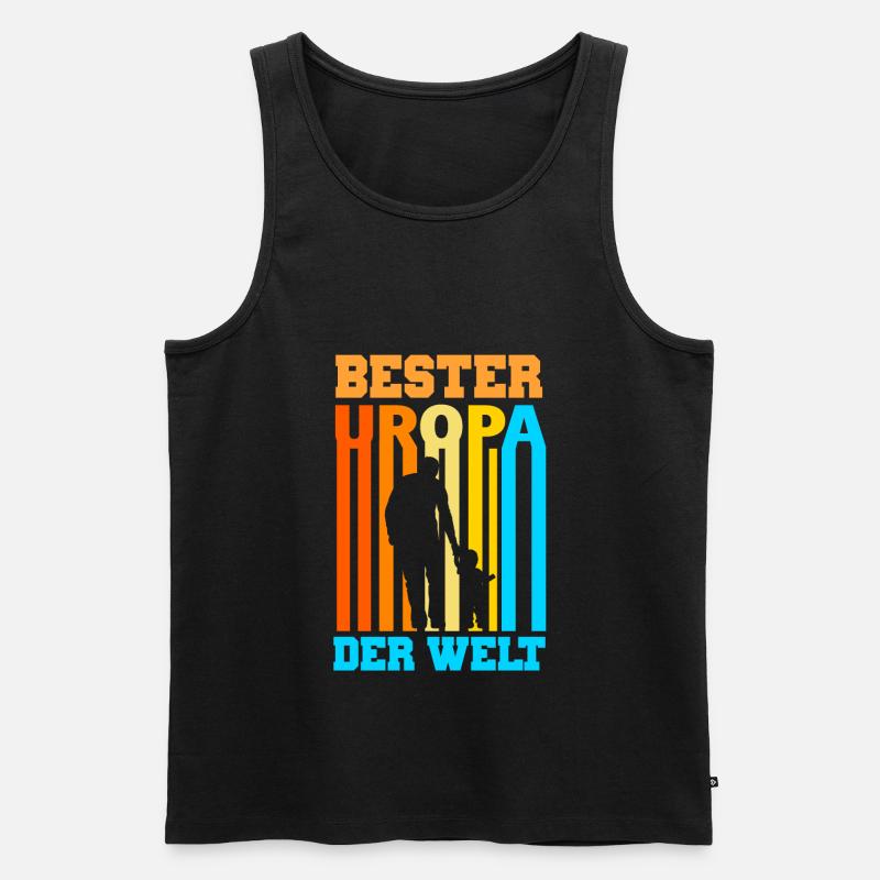 Bester Uropa der Welt - Männer Premium Bio Tank Top - Schwarz