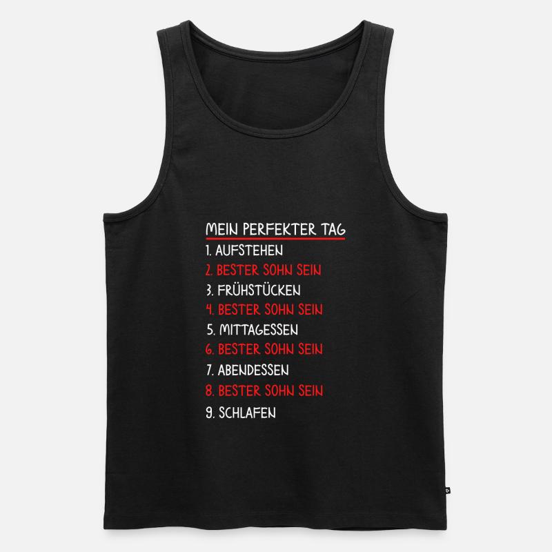 Bester Sohn - Männer Premium Bio Tank Top - Schwarz