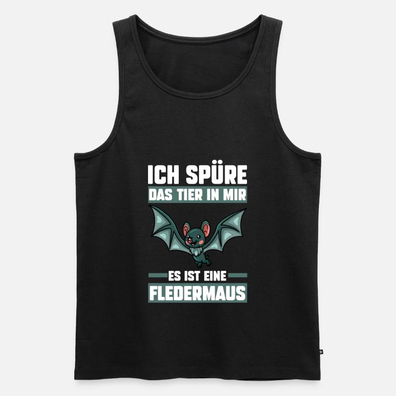 Fledermaus - Männer Premium Bio Tank Top - Schwarz