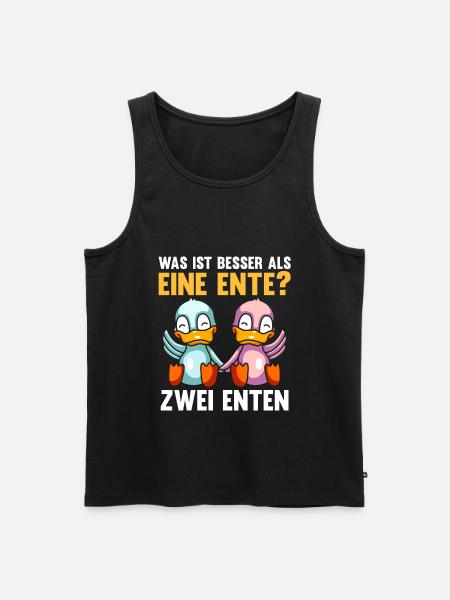 Ente Enten - Männer Premium Bio Tank Top - Schwarz