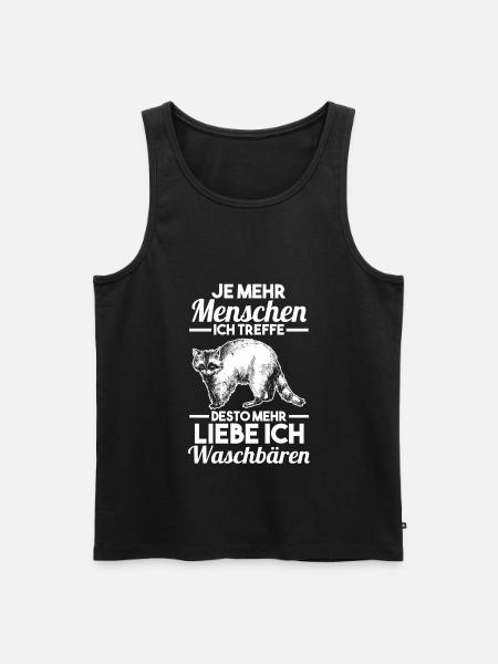 Waschbären Zootier Waschbär - Männer Premium Bio Tank Top - Schwarz
