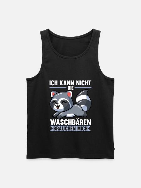 Waschbären Waschbär - Männer Premium Bio Tank Top - Schwarz