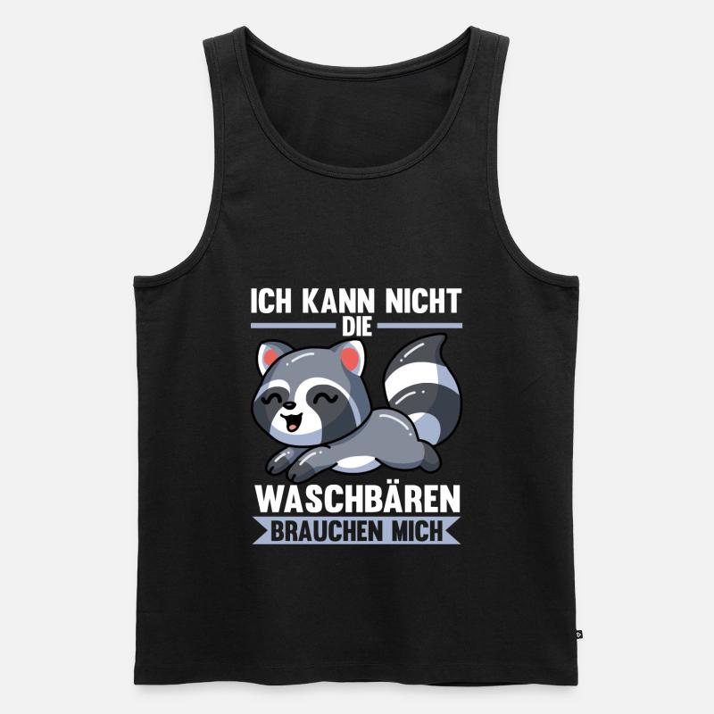 Waschbären Waschbär - Männer Premium Bio Tank Top - Schwarz