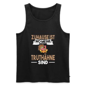 Truthahn Bauer Landwirt Truthähne - Männer Premium Bio Tank Top - Schwarz - Vorne - AI Model Male 178 light (178cm)