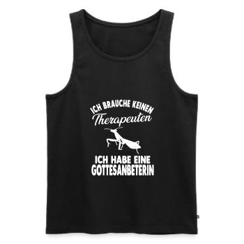 Gottesanbeterin - Männer Premium Bio Tank Top - Schwarz - Vorne - Michal (187cm)