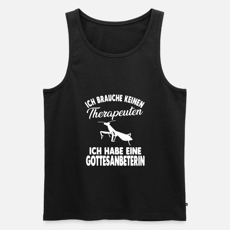 Gottesanbeterin - Männer Premium Bio Tank Top - Schwarz