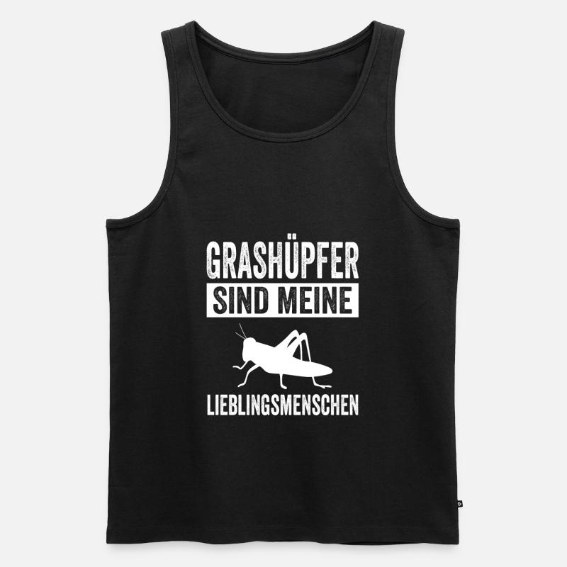 Grashüpfer - Männer Premium Bio Tank Top - Schwarz