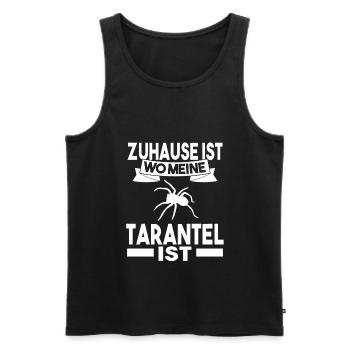 Tarantel - Männer Premium Bio Tank Top - Schwarz - Vorne - Michal (187cm)
