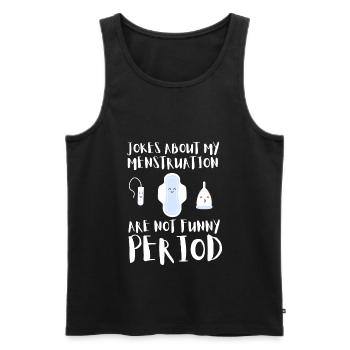 PMDD Awareness Premenstrual Syndrome Menstrual - Männer Premium Bio Tank Top - Schwarz - Vorne - Michal (187cm)