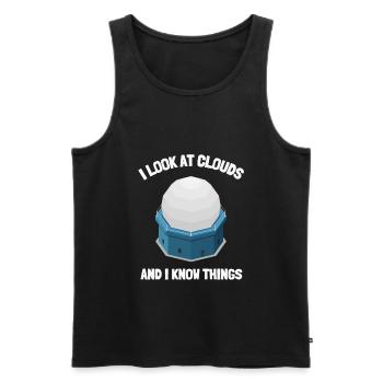 Meteorology Meteorologist Student & Weather - Men's Premium Organic Tank Top - black - Front - Michal (187cm)