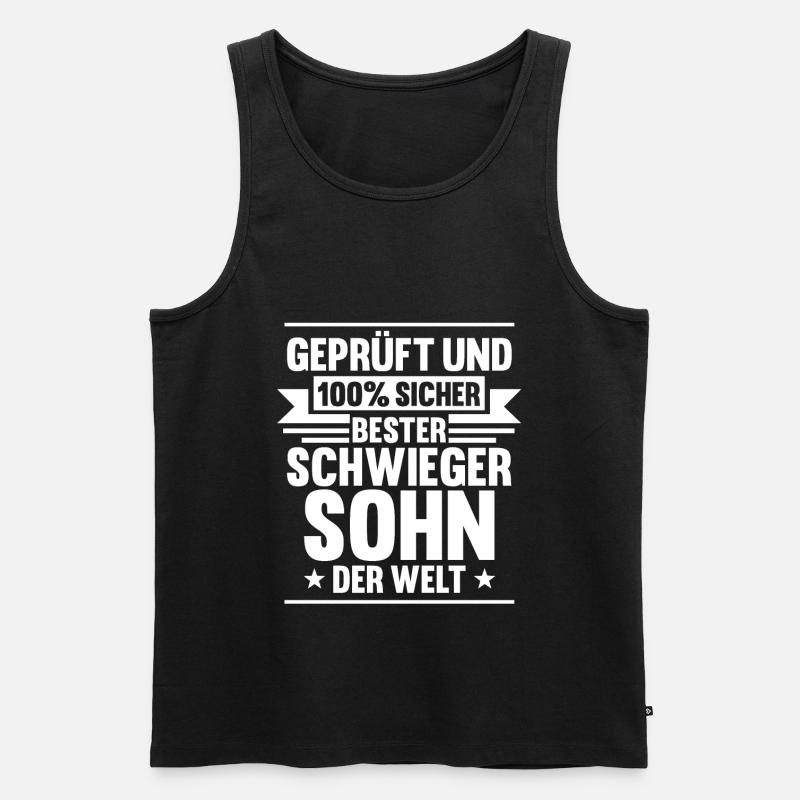 Bester Schwiegersohn - Männer Premium Bio Tank Top - Schwarz