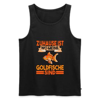 Aquarium Goldfische - Männer Premium Bio Tank Top - Schwarz - Vorne - Michal (187cm)