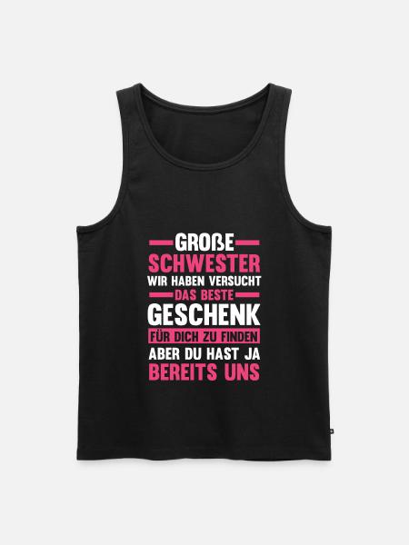 Schwestern Geschwister Schwester - Männer Premium Bio Tank Top - Schwarz