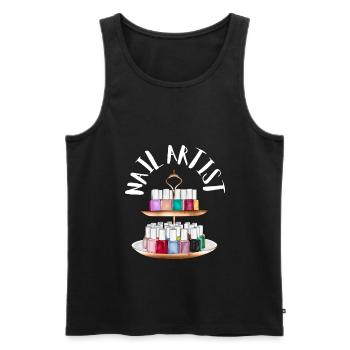 Nail Technician Nail Tech Artist Salon & - Männer Premium Bio Tank Top - Schwarz - Vorne - Michal (187cm)
