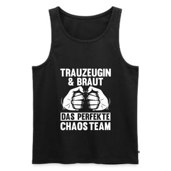 Trauzeugin - Männer Premium Bio Tank Top - Schwarz - Vorne - Michal (187cm)