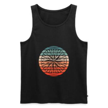 Travel World Backpacking Hiking Adventure Holiday - Men's Premium Organic Tank Top - black - Front - AI Model Male 178 light (178cm)