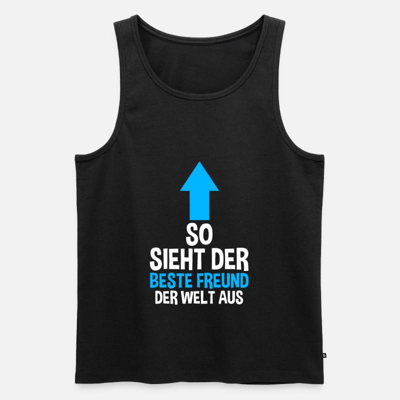 Bester Freund - Männer Premium Bio Tank Top - Schwarz