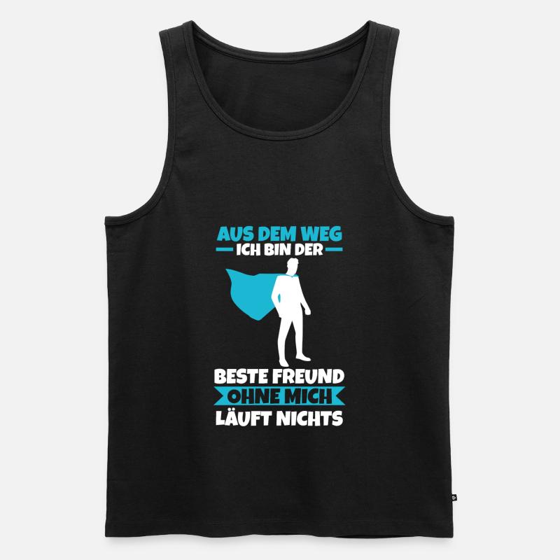Bester Freund - Männer Premium Bio Tank Top - Schwarz