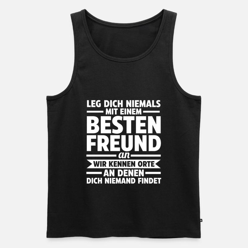 Bester Freund - Männer Premium Bio Tank Top - Schwarz