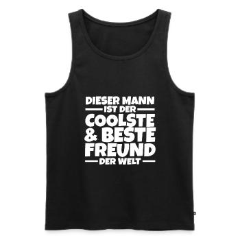 Bester Freund - Männer Premium Bio Tank Top - Schwarz - Vorne - AI Model Male 178 light (178cm)