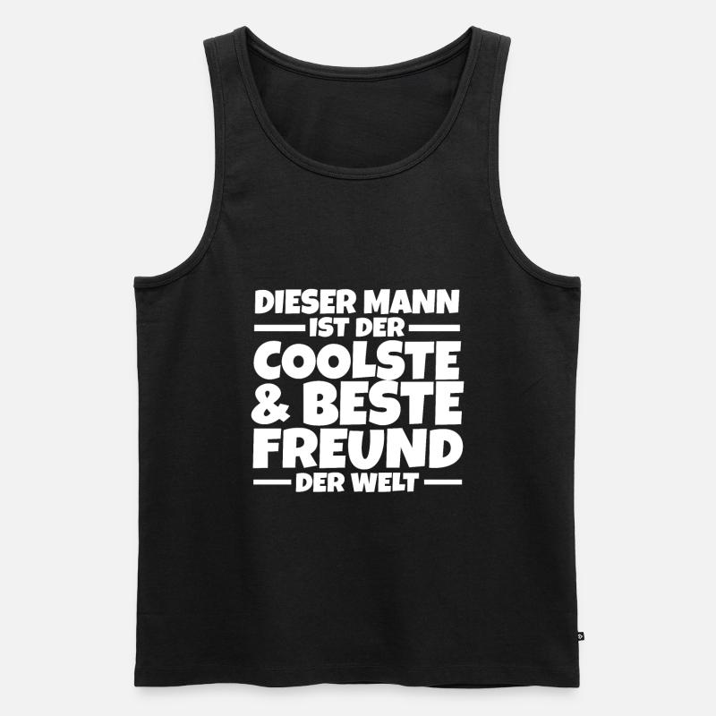 Bester Freund - Männer Premium Bio Tank Top - Schwarz