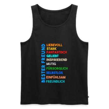 Bester Freund - Männer Premium Bio Tank Top - Schwarz - Vorne - Michal (187cm)