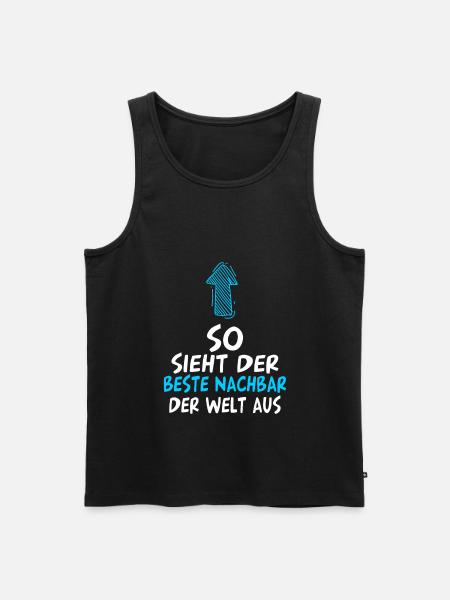 Bester Nachbar - Männer Premium Bio Tank Top - Schwarz