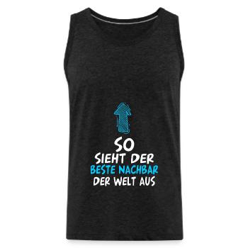 Bester Nachbar - Männer Premium Bio Tank Top - Anthrazit - Vorne - Alexander (188cm)