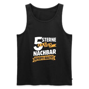 Nachbar - Männer Premium Bio Tank Top - Schwarz - Vorne - Michal (187cm)