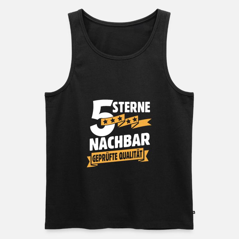 Nachbar - Männer Premium Bio Tank Top - Schwarz