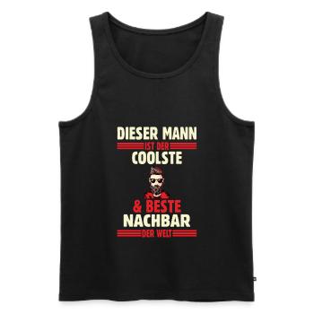 Nachbar - Männer Premium Bio Tank Top - Schwarz - Vorne - AI Model Male 178 light (178cm)