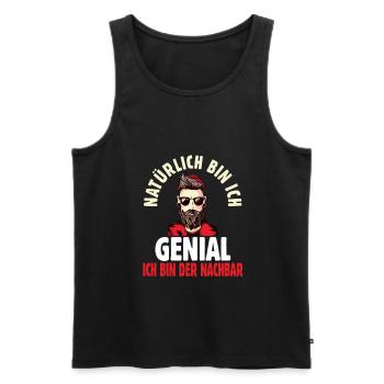 Nachbar - Männer Premium Bio Tank Top - Schwarz - Vorne - Michal (187cm)
