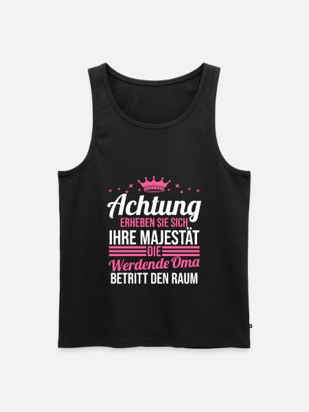 Werdende Oma - Männer Premium Bio Tank Top - Schwarz