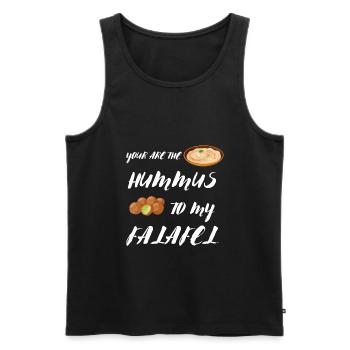 Chickpeas Hummus Tahini Falafel Pita And - Männer Premium Bio Tank Top - Schwarz - Vorne - AI Model Male 178 light (178cm)