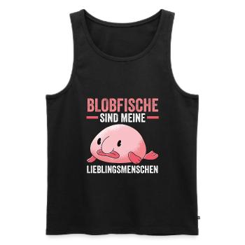 Blobfisch - Männer Premium Bio Tank Top - Schwarz - Vorne - Michal (187cm)