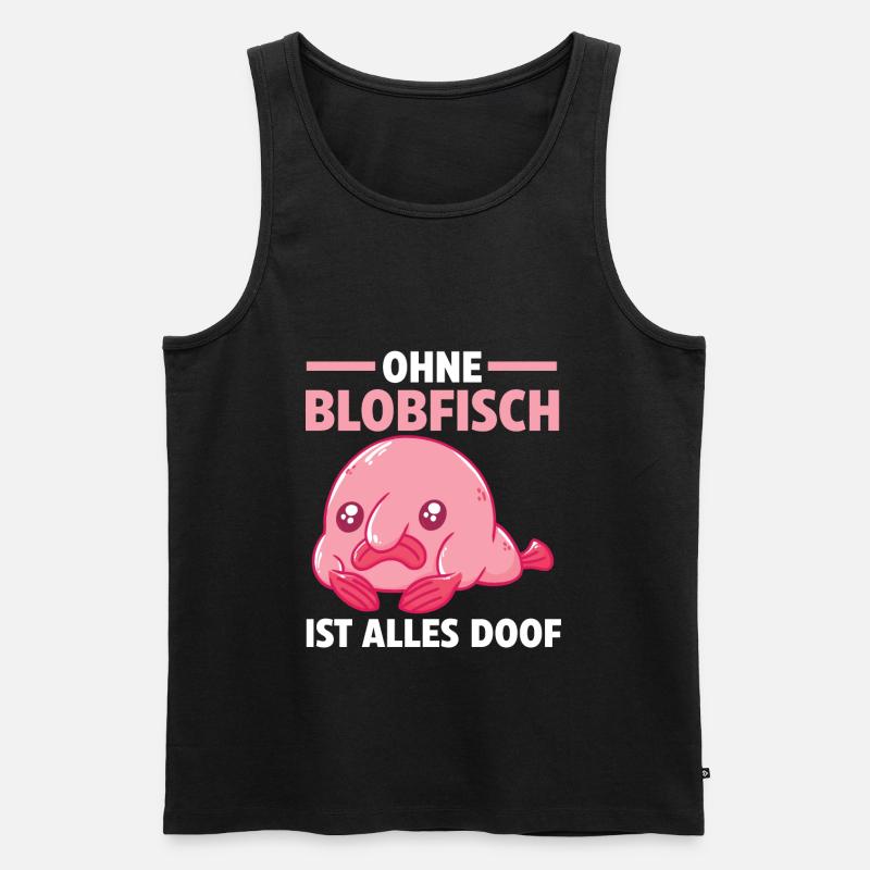 Blobfisch - Männer Premium Bio Tank Top - Schwarz