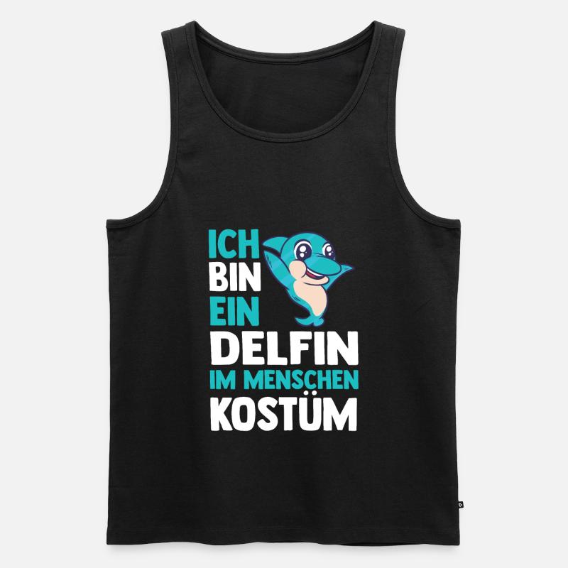 Delfin - Männer Premium Bio Tank Top - Schwarz